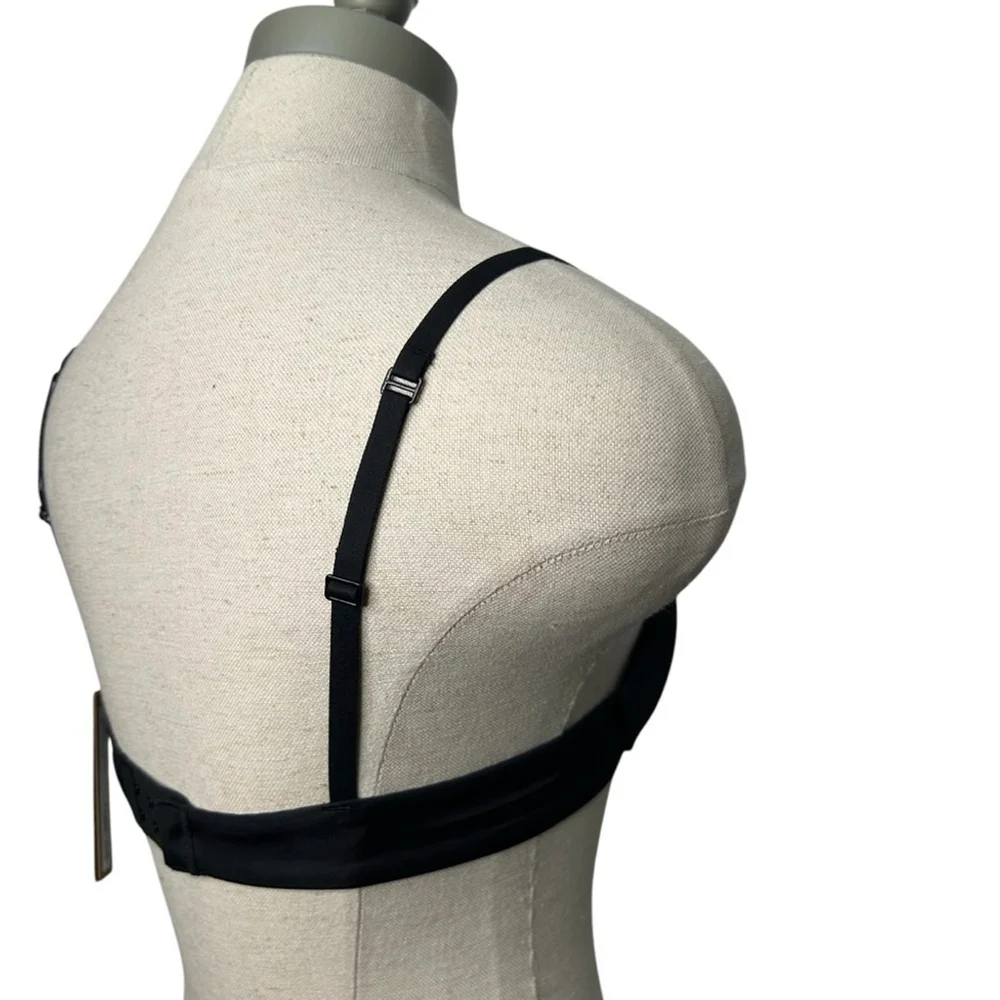 Skims Kim Kardashian Wireless Form Push Up Plunge Bra in Onyx Black 34C - Picture 9 of 12